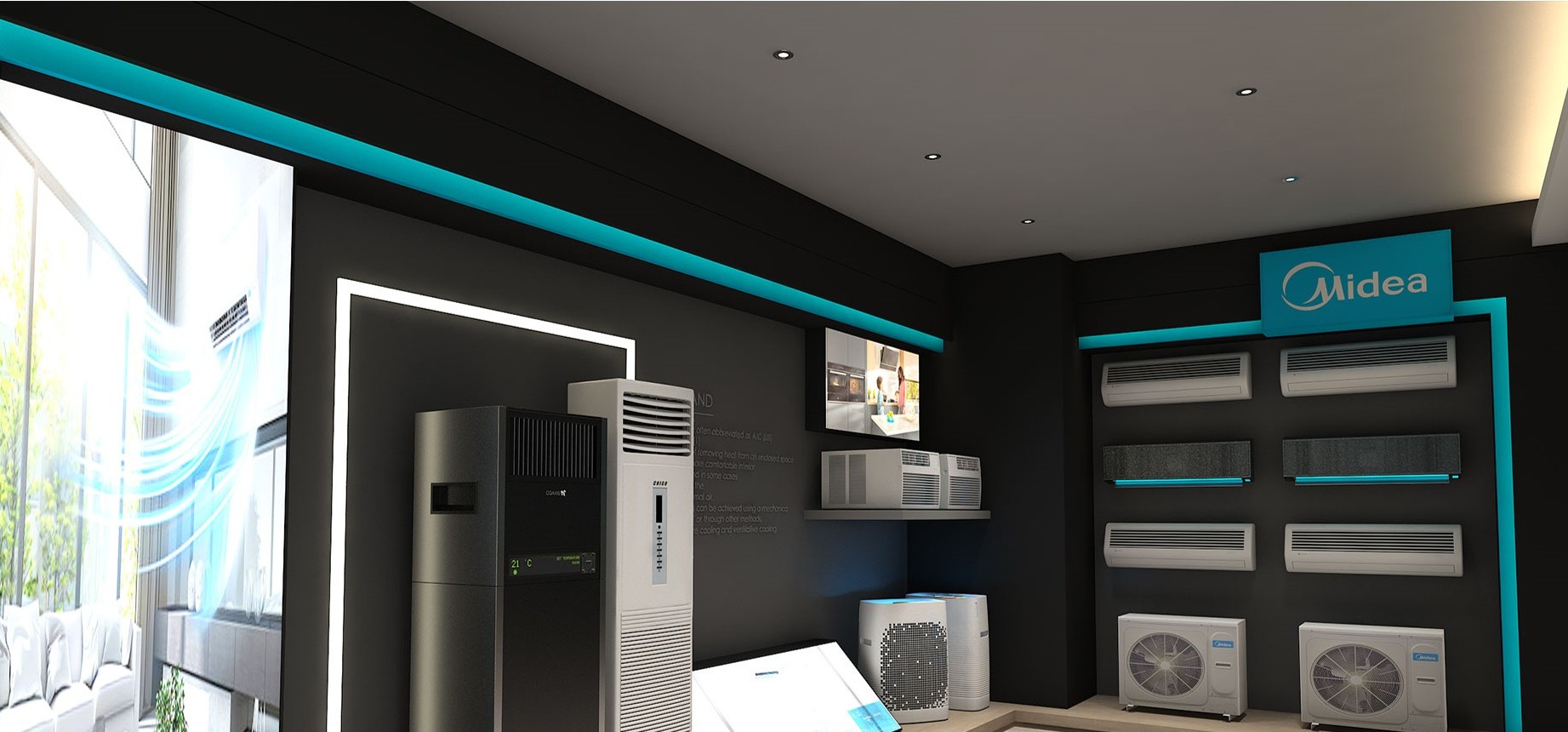 AC room: units wall